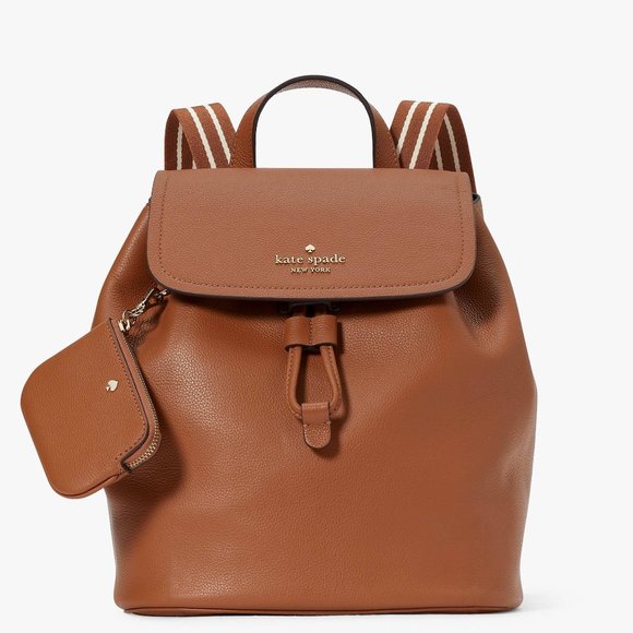 New Kate Spade Rosie Medium Flap Backpack Warm Gingerbread - Picture 1 of 5
